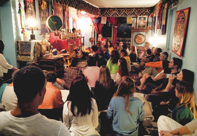 Lama Khyimsar Rinpoche teaching a class